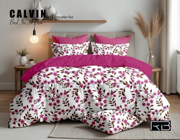 Pink Color Cotton Bedsheet + AC Blanket 4 pcs Combo Pack