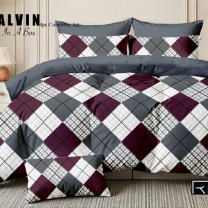Dark Grey Color Cotton Bedsheet + AC Blanket 4 pcs Combo Pack