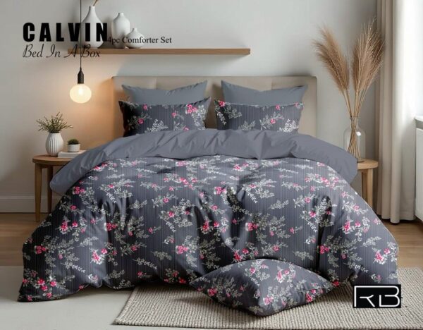 Dark Grey  Color Cotton Bedsheet + AC Blanket 4 pcs Combo Pack