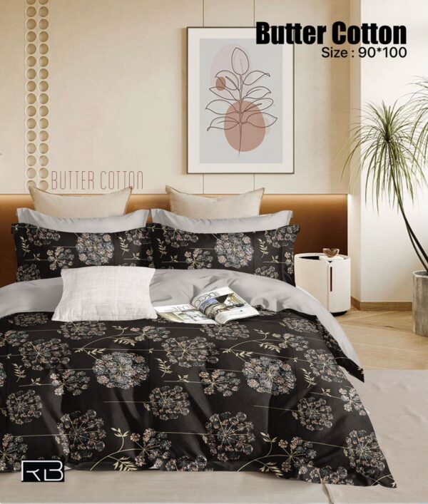 BROWN COLOR BUTTER COTTON BEDSHEET BY AS🔥