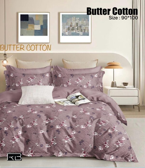 DARK PINK COLOR BUTTER COTTON BEDSHEET BY AS🔥