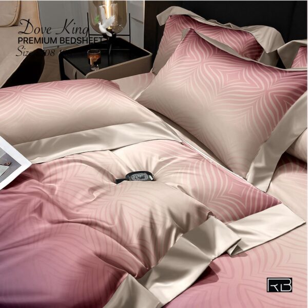 PINK COLOR DOVE KING COTTON BEDSHEET BY AS