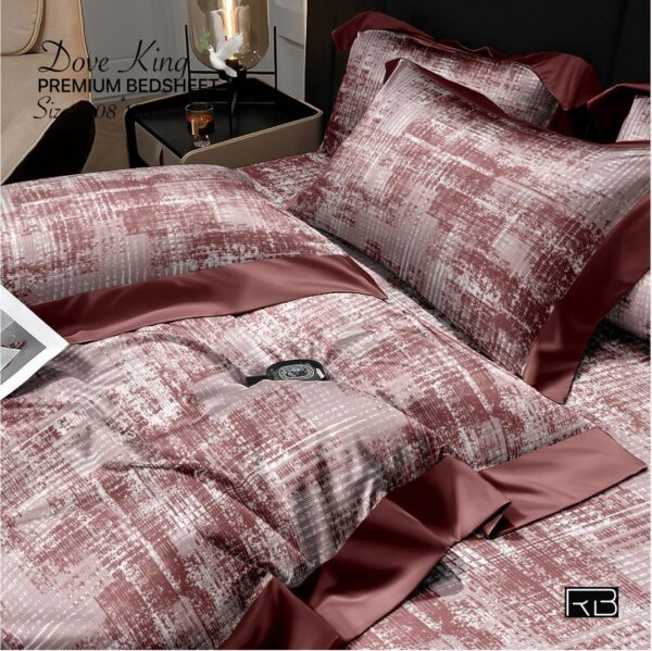 PINK COLOR DOVE KING COTTON BEDSHEET BY AS