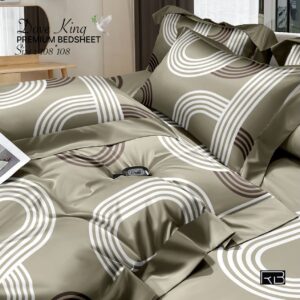 LIGHT GREEN DOVE KING COTTON BEDSHEET BY AS