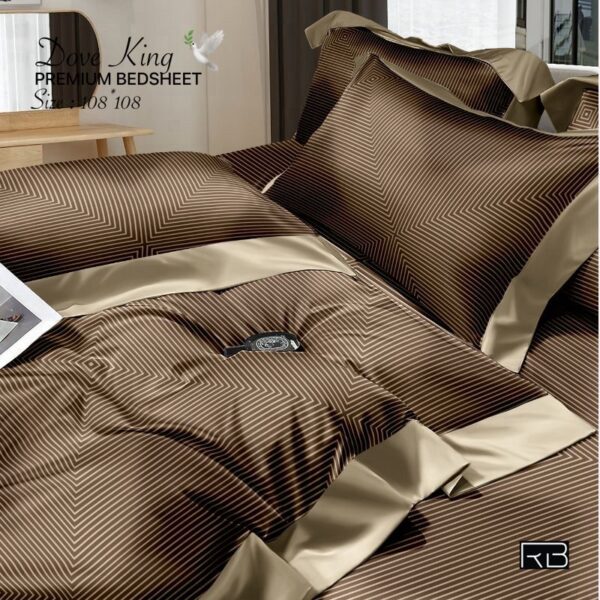 BROWN COLOR DOVE KING COTTON BEDSHEET BY AS