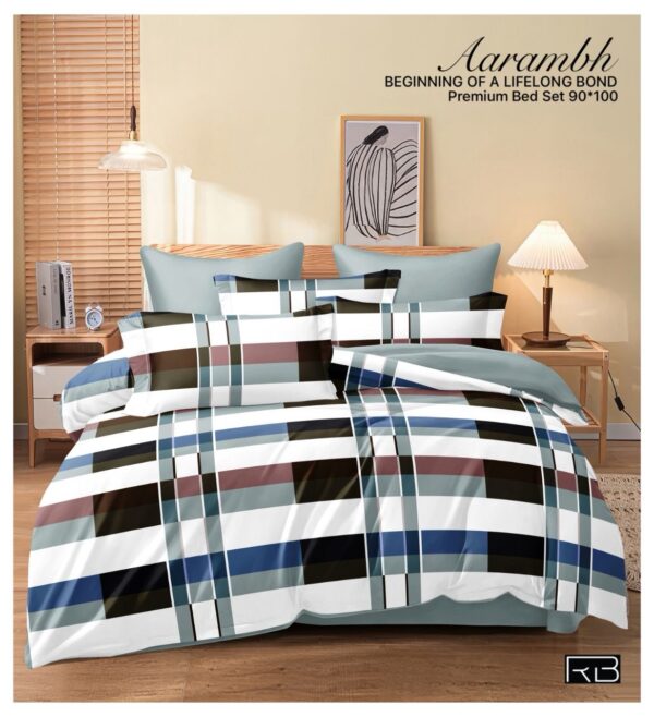 MULTI COLORS AARAMBH QUEEN BEDSHEET BY AS🔥