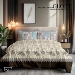 Soft Comfort Lilac Affair King Bedsheet With 2 Pillow Cover100% Cotton