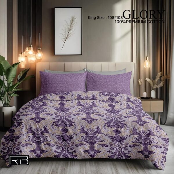His & Her King Bedsheet with 2 Pillow Cover 100% Cotton