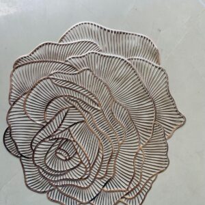 GOLDEN ROSE PETAL QUEEN DINING MATS BY AS