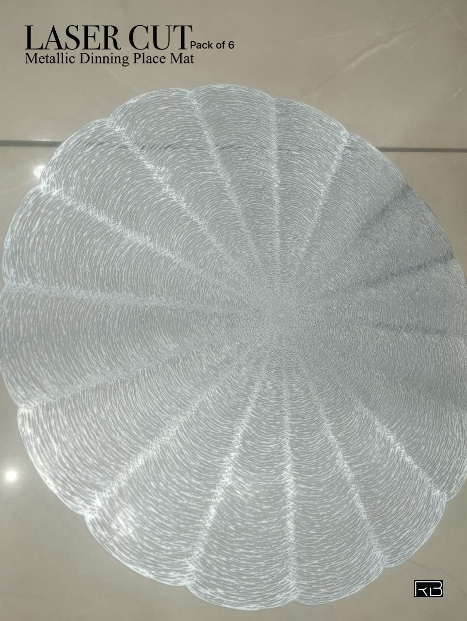 SILVER PETAL QUEEN DINING MATS BY AS